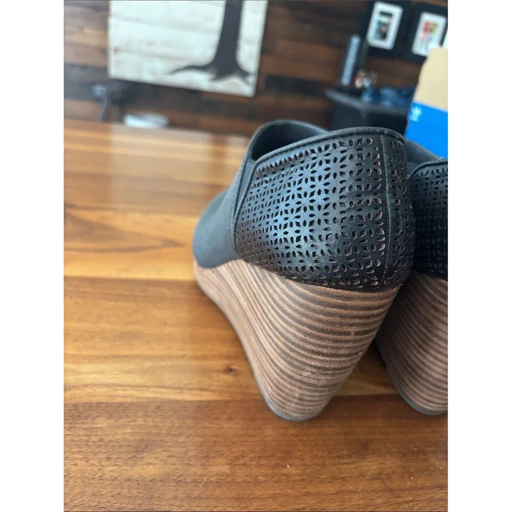 Dr Scholl’s Black Charcoal Harlow Wedge Booties Size 10
